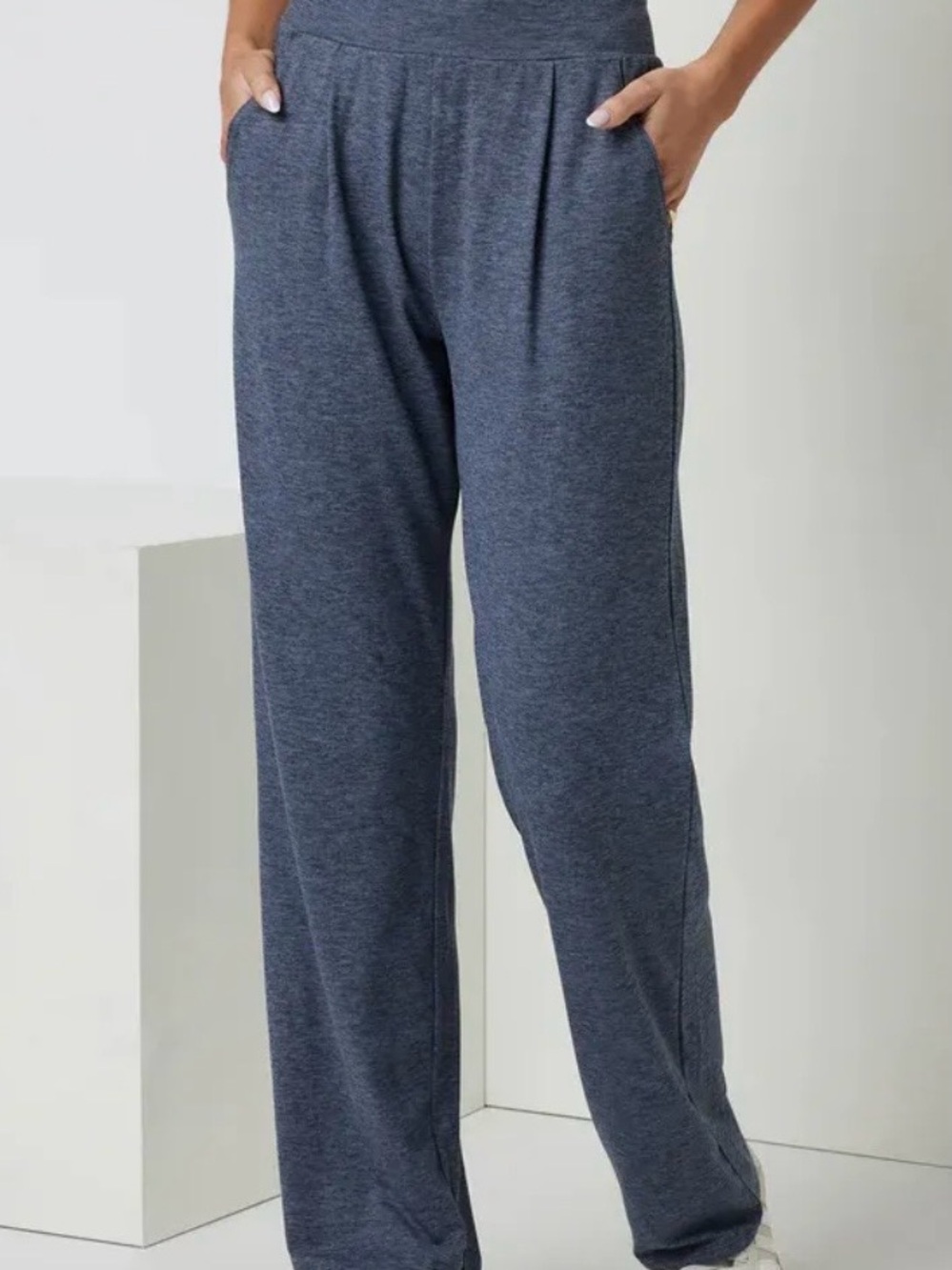 Vuori Lux At Ease Blue Knit Pants